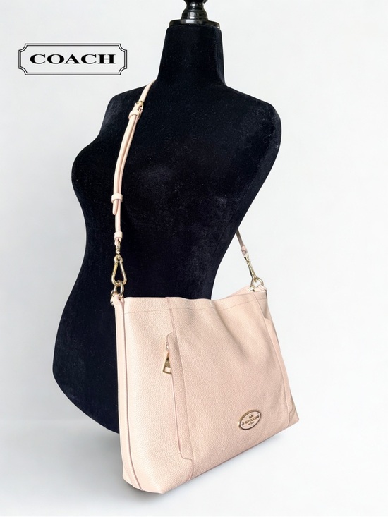 Coach Handbags - Coach Blush Pink Pebble Leather Hobo 2-way Shoulder Bag- Very Good Condition